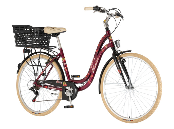 Bicikl fashion visitor cherry 28" alu 19" v-brake  6 brzina 155-178cm (s/m) crveni perla uv sjaj