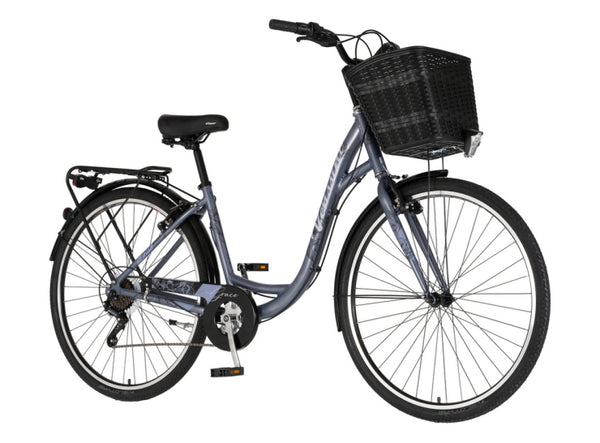 Bicikl fashion venssini grace 28" alu 17" v-brake  6 brzina 155-178cm (s/m) plavi perla