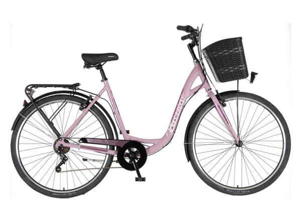 Bicikl fashion venssini grace 28" alu 21" v-brake  6 brzina 167-192cm (l/xl) roze