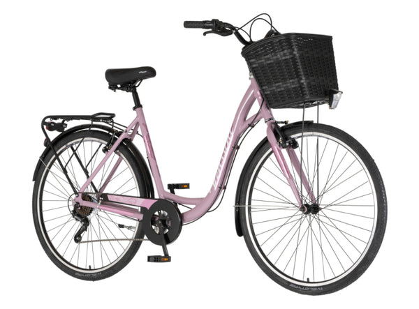 Bicikl fashion venssini grace 28" alu 21" v-brake  6 brzina 167-192cm (l/xl) roze