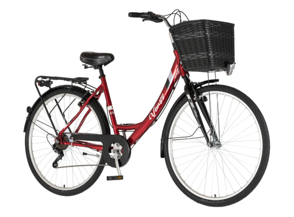 Bicikl city venssini nexa city 28" alu 19" v-brake  6 brzina 155-178cm (s/m) crveni