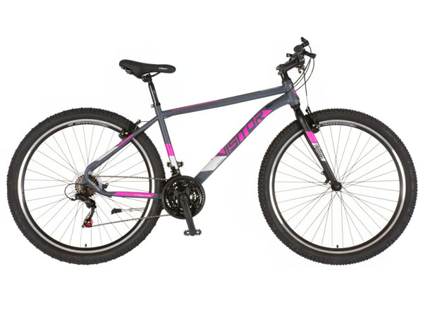 Bicikl mtb visitor radiance 29" 18" v-brake  21 brzina 185-200cm (xxl) sivi polu mat