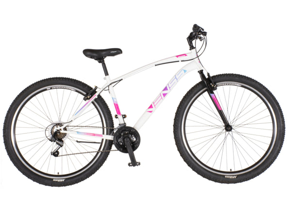 Bicikl mtb venssini arcadia 29" 18" v-brake  18 brzina 175-193cm (xl) belo roze