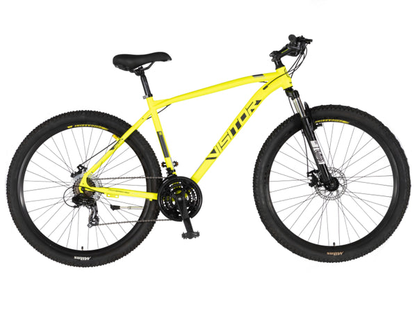Bicikl mtb visitor cascade 29" 20" prednji i zadnji disk 21 brzina 175-193cm (xl) neon žuti