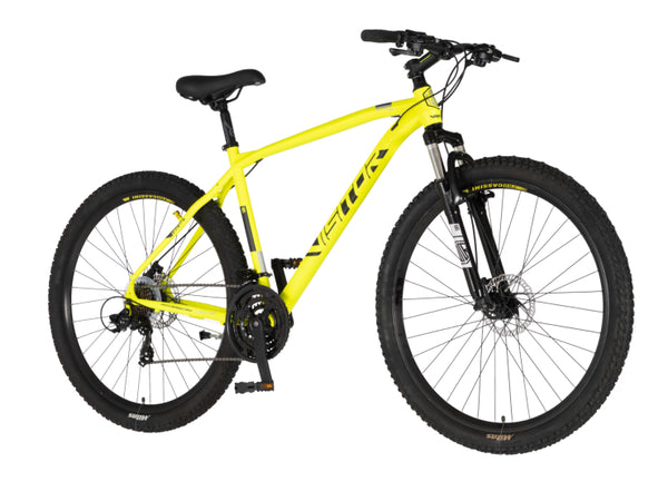 Bicikl mtb visitor cascade 29" 20" prednji i zadnji disk 21 brzina 175-193cm (xl) neon žuti