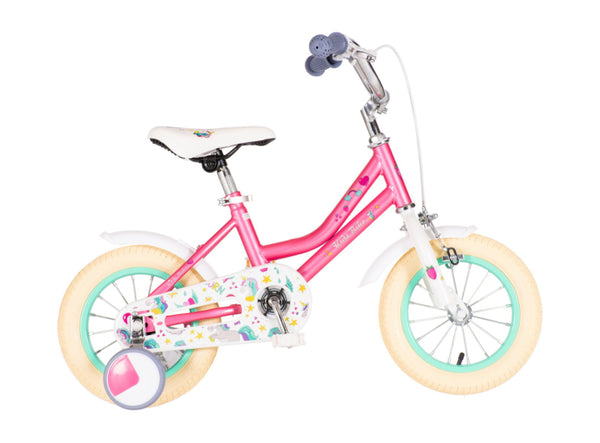 Bicikl x-kids unicorn 12" celik 7"  v-brake 1 brzina  95-115cm (12") roze