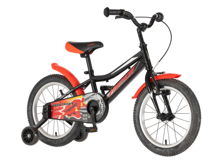 Bicikl kids visitor redstriker 16" 9" v-brake  kontra 105-125cm (16") crno crveni