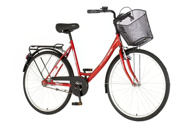 Bicikl city visitor partizan 26x1.3/8" 19" v-brake kontra favorit 155-178cm (s/m) crveni   i