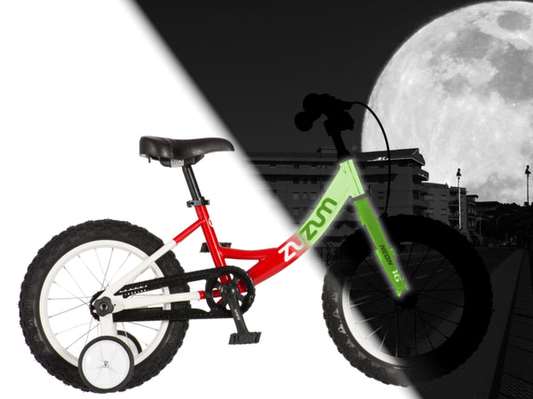 Bicikl kids   zuzum neon 16" 8" v-brake  kontra 105-125cm (16") crveni