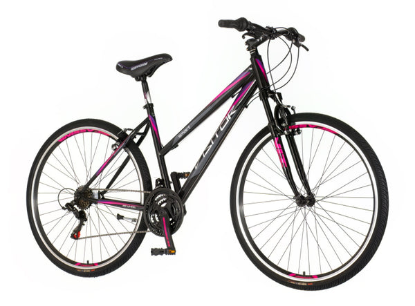 Bicikl tour visitor tour 28" amortizer 19" v-brake 18 brzina 167-192cm (l/xl) crno ljubičasti