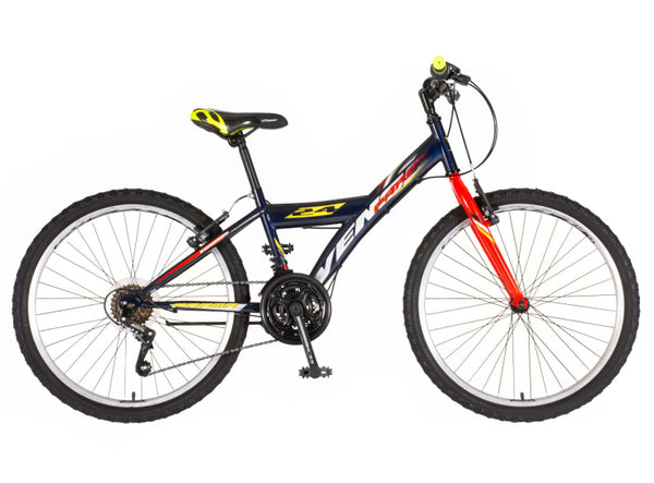 Bicikl junior 24 venssini parma 24" 13" v-brake  18 brzina 132-155cm (xs) plavi