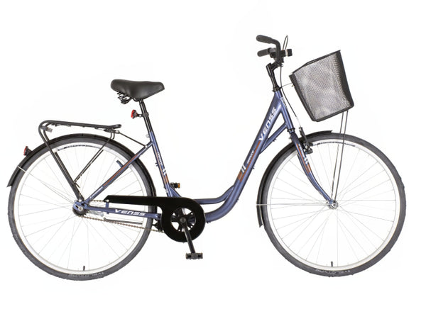 Bicikl city venssini diamante 26x1.3/8" 17" v-brake  kontra 155-178cm (s/m) plavi