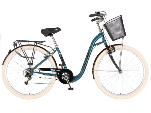 Bicikl fashion visitor elite 28" 20" v-brake  6 brzina 167-192cm (l/xl) plavi