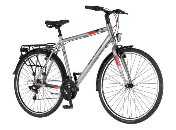 Bicikl tour explorer axys pro 28" alu 23" v-brake  18 brzina 175-193cm (xl) srebrni