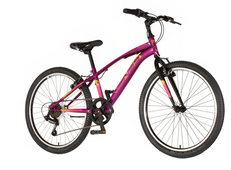 Bicikl junior 24 venssini arcadia 24" 12" v-brake 6 brzina 132-155cm (xs) bordo perla uv sjaj
