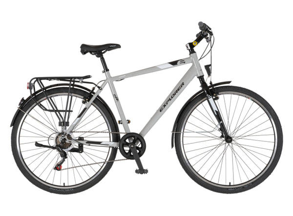Bicikl tour explorer axys 28" alu 21" v-brake  6 brzina 167-192cm (l/xl) sivi
