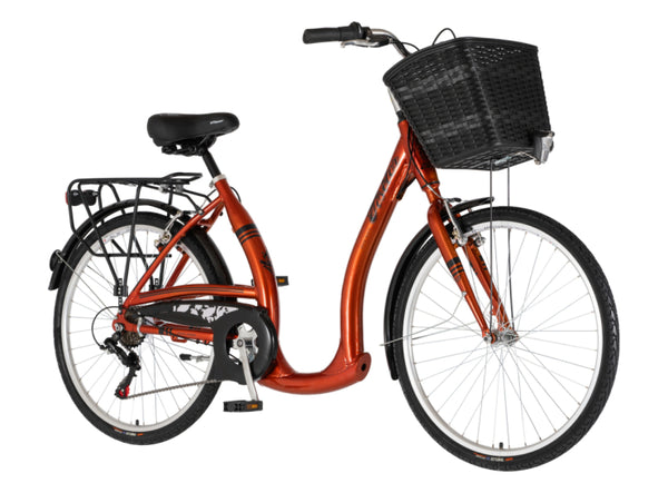 Bicikl city visitor vintage 26" alu 18" v-brake  6 brzina 155-178cm (s/m) narandžasti perla