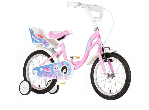 Bicikl kids visitor kitty 16" 9" v-brake  kontra 105-125cm (16") roze