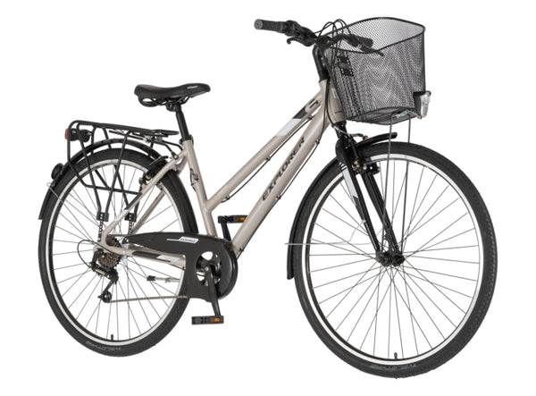 Bicikl tour explorer axys lady 28" alu 17" v-brake  6 brzina 155-178cm (s/m) sivi