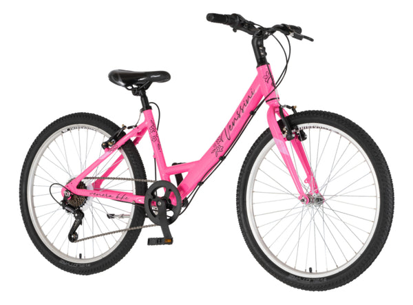 Bicikl junior 24 venssini parma alu 24" alu 14" v-brake  6 brzina 132-155cm (xs) roze