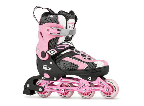 Roler xs (29-32) rozo sivi alu