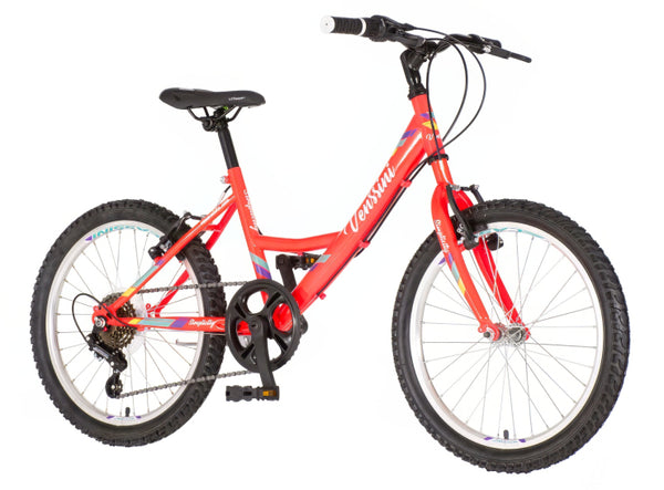 Bicikl junior 20 venssini parma 20" 13" v-brake  6 brzina 120-142cm (xxs) crveni