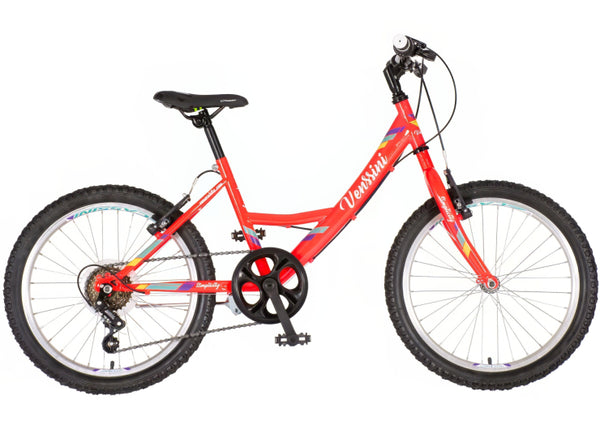 Bicikl junior 20 venssini parma 20" 13" v-brake  6 brzina 120-142cm (xxs) crveni