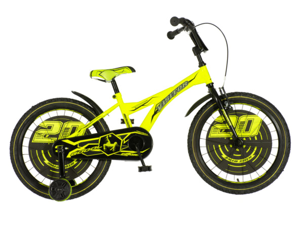 Bicikl kids visitor player 20" 10" v-brake  kontra 115-135cm (20") neon žuti uv