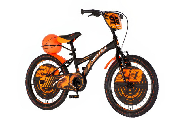Bicikl kids visitor basket 20" 10" v-brake  kontra 115-135cm (20") crno narandžasti