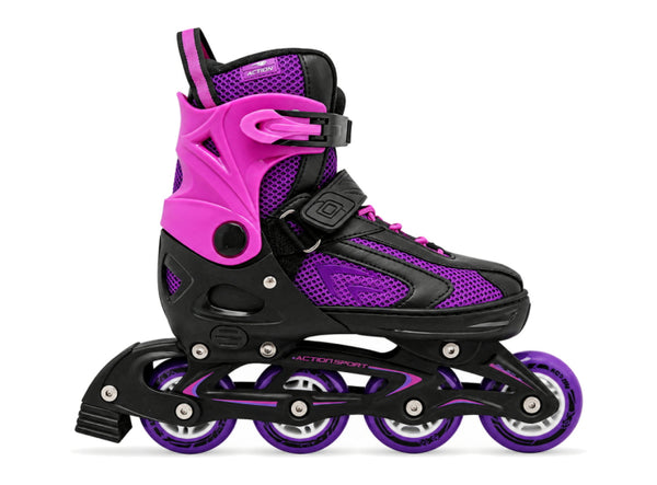 Roler l (40-43) crno rozo ljubičasti alu abec-5 pu točkići