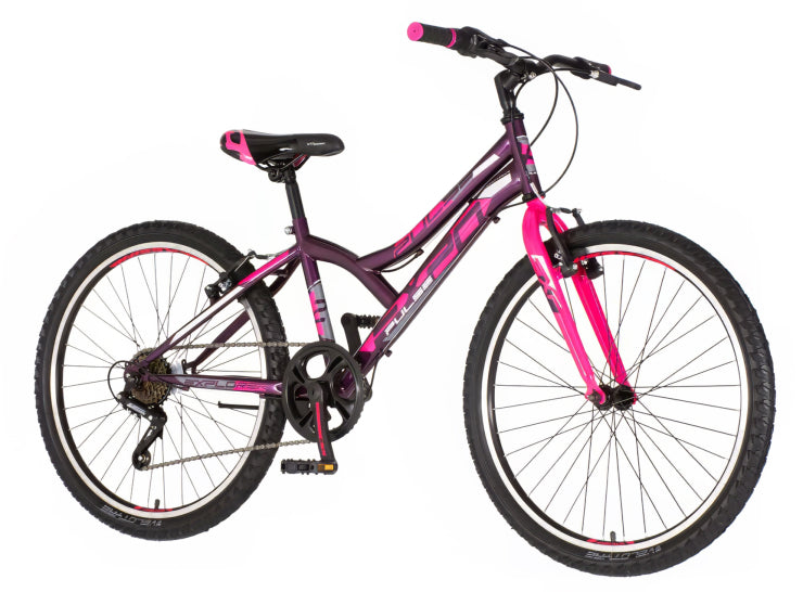 Bicikl junior 24 explorer spy 24" 13" v-brake 6 brzina 132-155cm (xs) ljubičasti