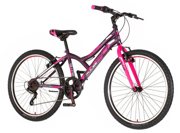 Bicikl junior 24 explorer spy 24" 13" v-brake 6 brzina 132-155cm (xs) ljubičasti
