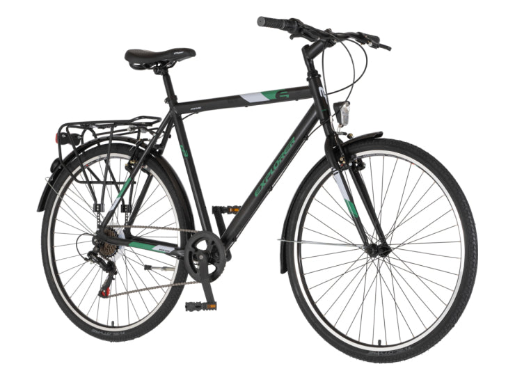 Bicikl tour explorer axys 28" alu 23" v-brake 6 brzina 175-193cm (xl) crno zeleni mat