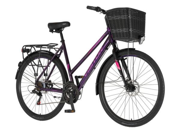 Bicikl city visitor crx city 28" alu 21" disk dupli 18 brzina 167-192cm (l/xl) ljubičasti
