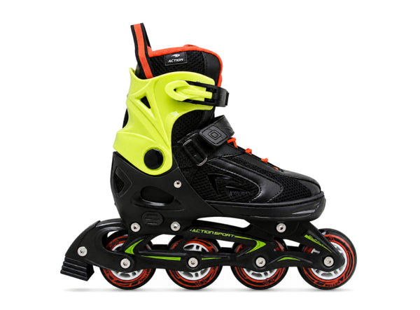 Roler s (33-36) crno neon zeleni alu abec-5 pu točkići