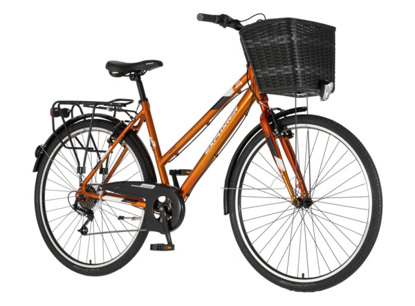 Bicikl tour explorer axys lady 28" alu 19" v-brake  6 brzina 155-178cm (s/m) narandžasti perla