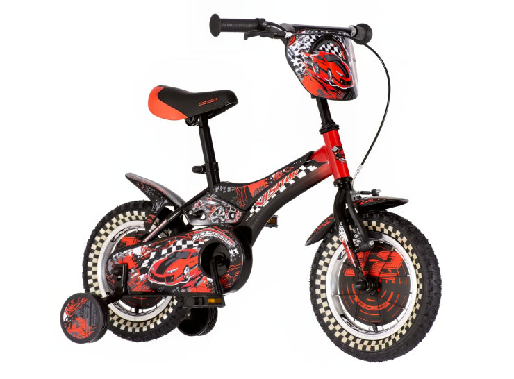 Bicikl kids visitor nitro 12" 9" v-brake  kontra 95-115cm (12") crno crvenii