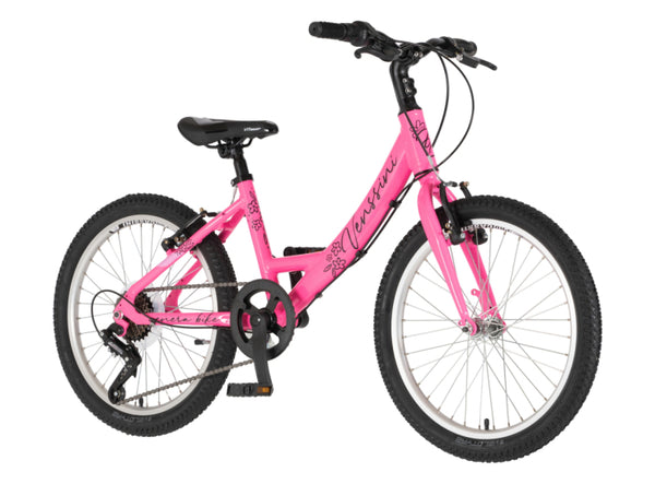 Bicikl junior 20 venssini parma alu 20" alu 12" v-brake  6 brzina 132-155cm (xs) roza