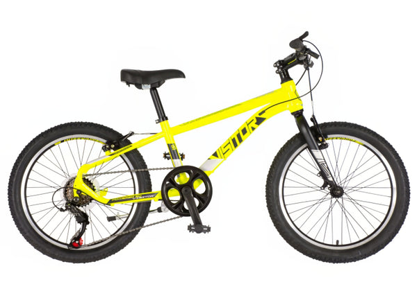 Bicikl junior 20 visitor radiance 20" 11" v-brake  6 brzina 120-142cm (xxs) neon žuti