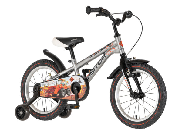Bicikl kids visitor kopacko 16" 9" v-brake  kontra 105-125cm (16") srebrni sjaj uv