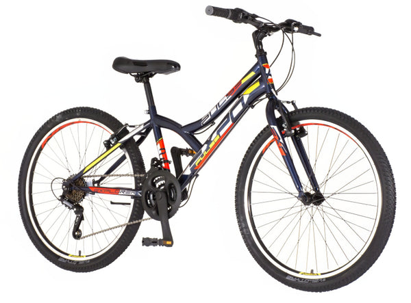 Bicikl junior 24 explorer spy 24" 13" v-brake  18 brzina 132-155cm (xs) plavi