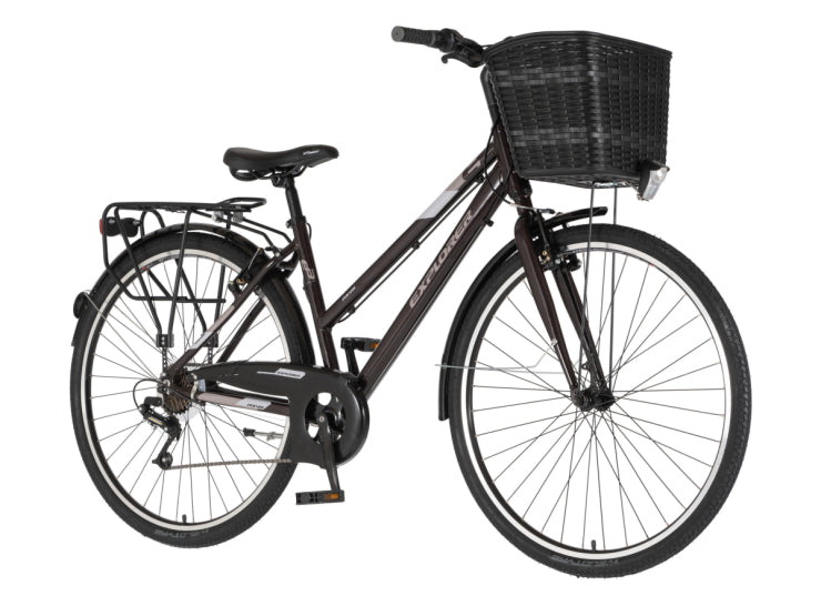 Bicikl tour explorer axys lady 28" alu 18" v-brake  6 brzina 155-178cm (s/m) braon crni
