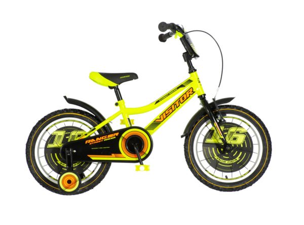 Bicikl kids visitor ranger 16" 9" v-brake  kontra 105-125cm (16") neon žuti