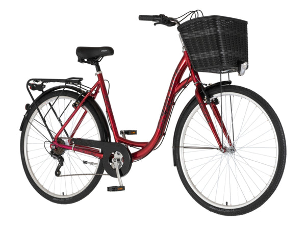 Bicikl fashion venssini grace 28" alu 21" v-brake  6 brzina 155-178cm (s/m) crveni