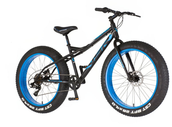 Bicikl fatbike visitor fat bike 26" 16" prednji i zadnji disk 7 brzina 158-175cm (m) crno plavi