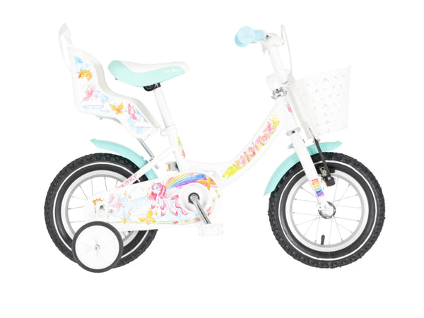 Bicikl kids visitor lola 12" 7" v-brake  kontra 95-115cm (12") belo roze perla